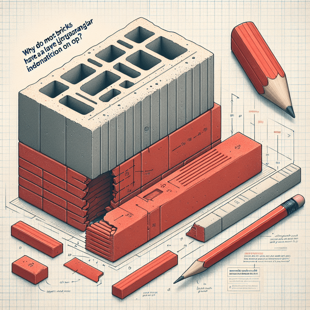 Why do most bricks have a large rectangular indentation on top?