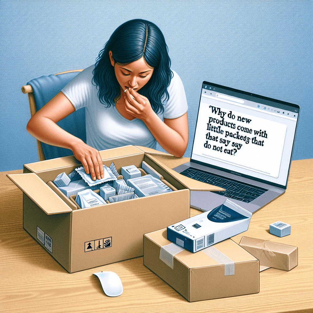 Why do new products come with little packets that say do not eat?