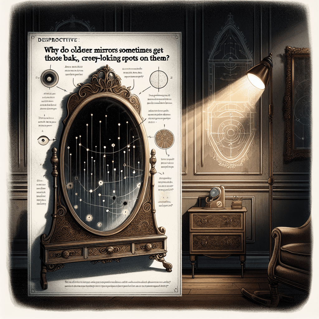 Why do older mirrors sometimes get those black, creepy-looking spots on them?
