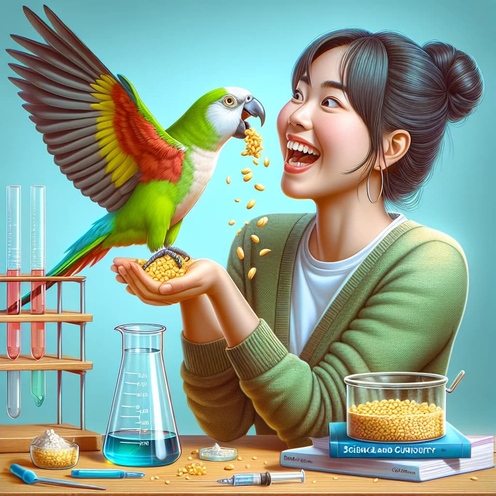 Why do pet birds sometimes regurgitate food onto their owners to signal extreme affection and courtship?