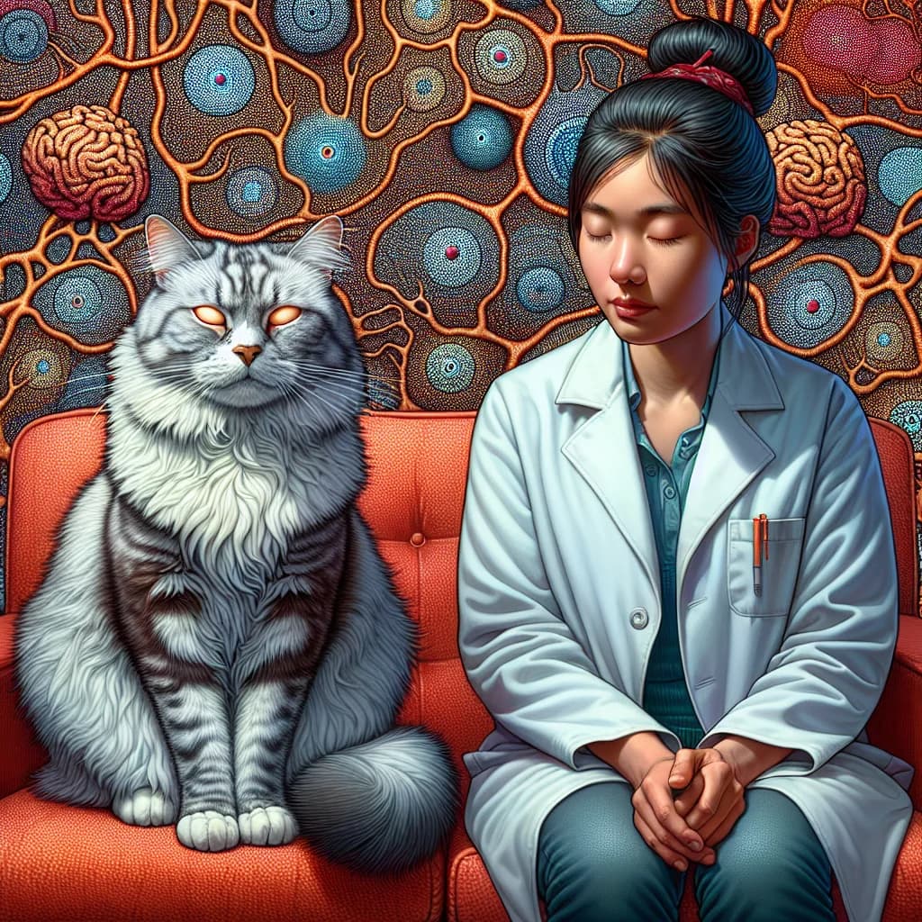 Why do pet cats blink slowly at humans to communicate trust and signal a feline kiss?