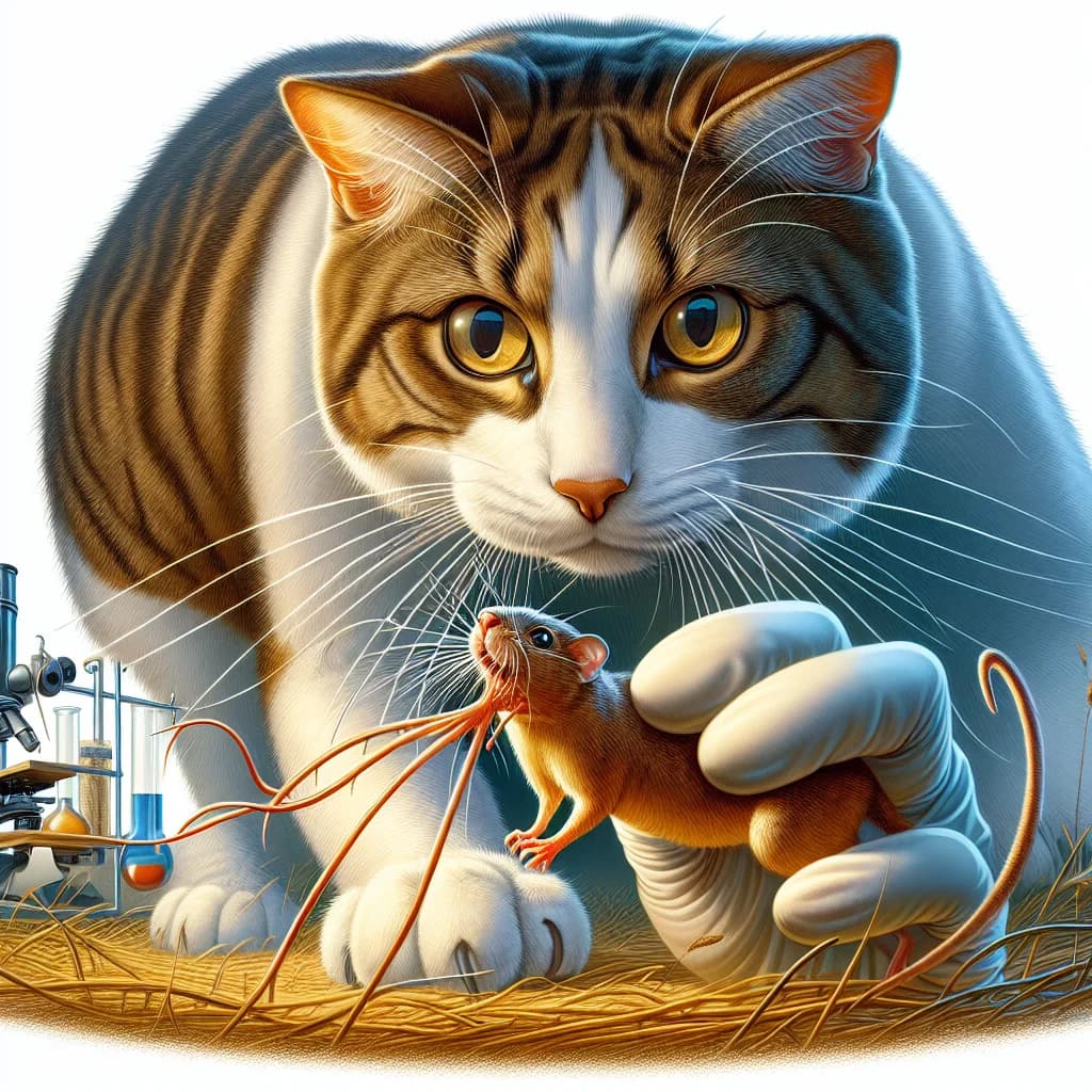 Why do pet cats have carpal whiskers on their front legs to detect the movement of captured prey?