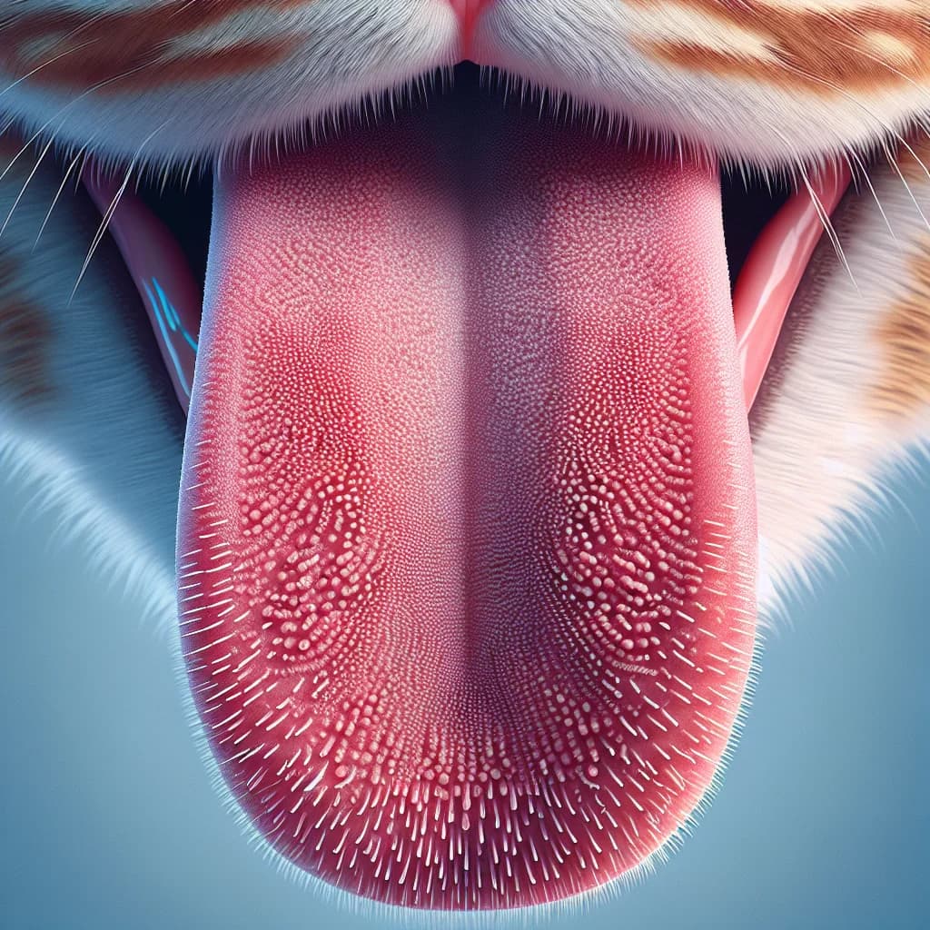 Why do pet cats have sandpaper-like tongues covered in tiny backward-facing hooks made of keratin?