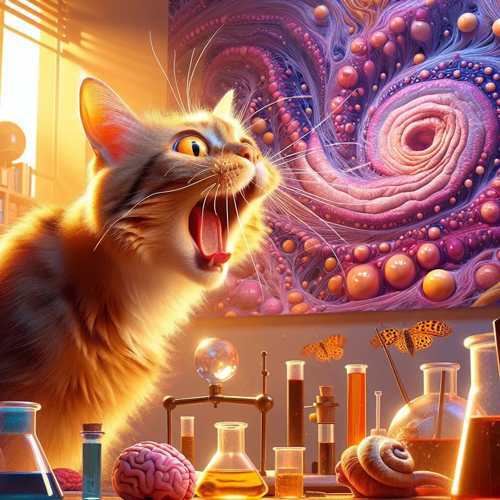 Why do pet cats perform a funny open-mouthed grimace known as the Flehmen response to analyze strange scents?