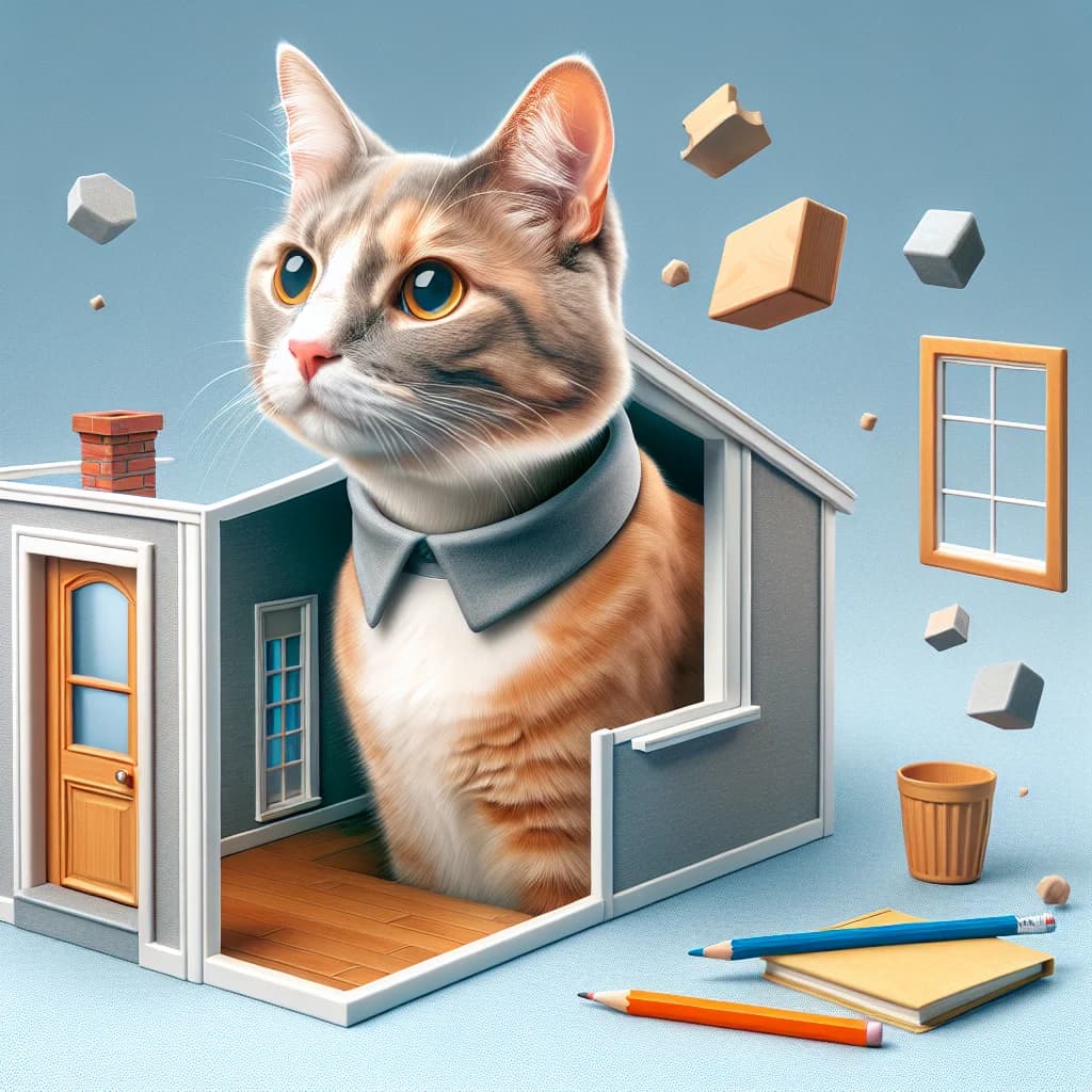 Why do pet cats possess a floating collarbone that allows them to squeeze through any gap their head fits into?