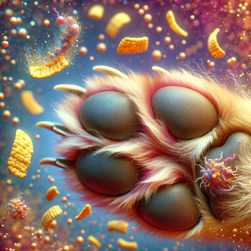 Why do pet dog paws often smell like corn chips because of specific bacteria living between their toes?