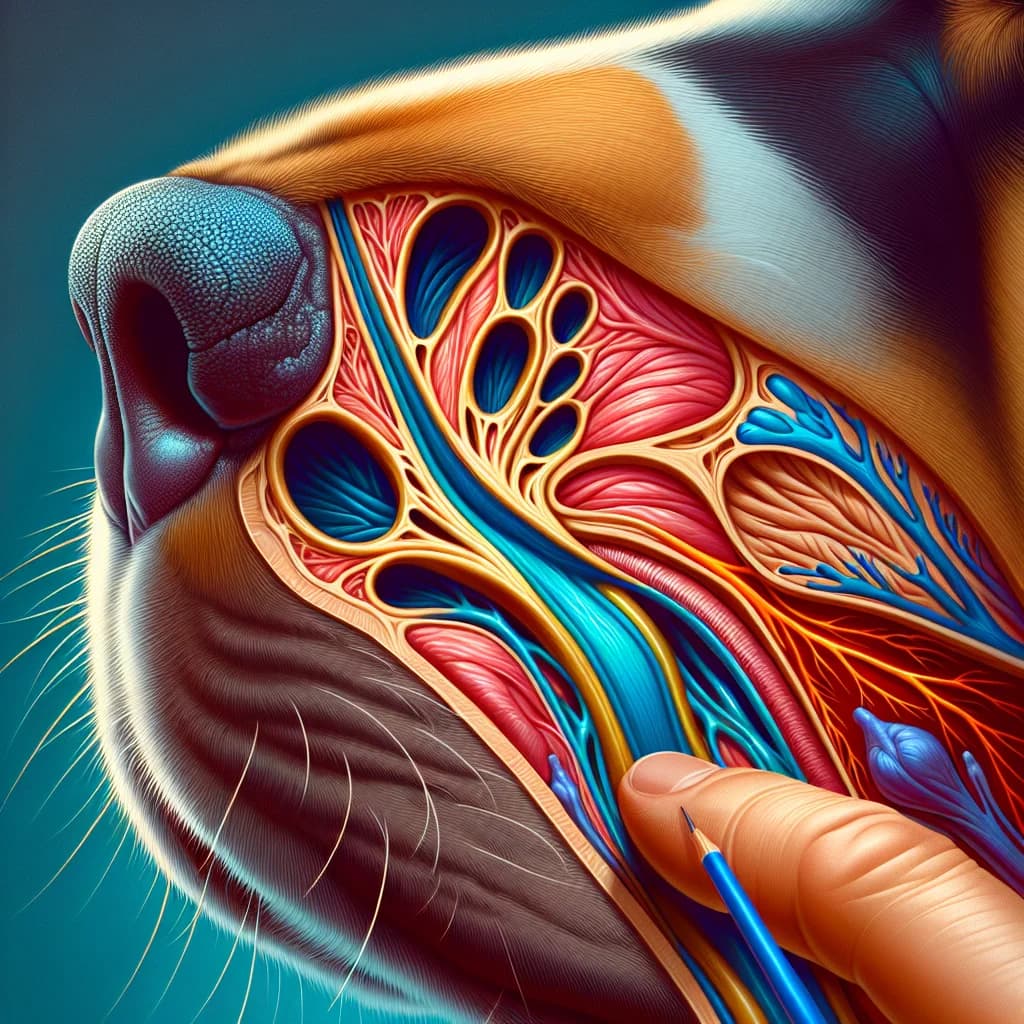 Why do pet dogs have side slits in their nostrils to help them exhale without disturbing new incoming scents?