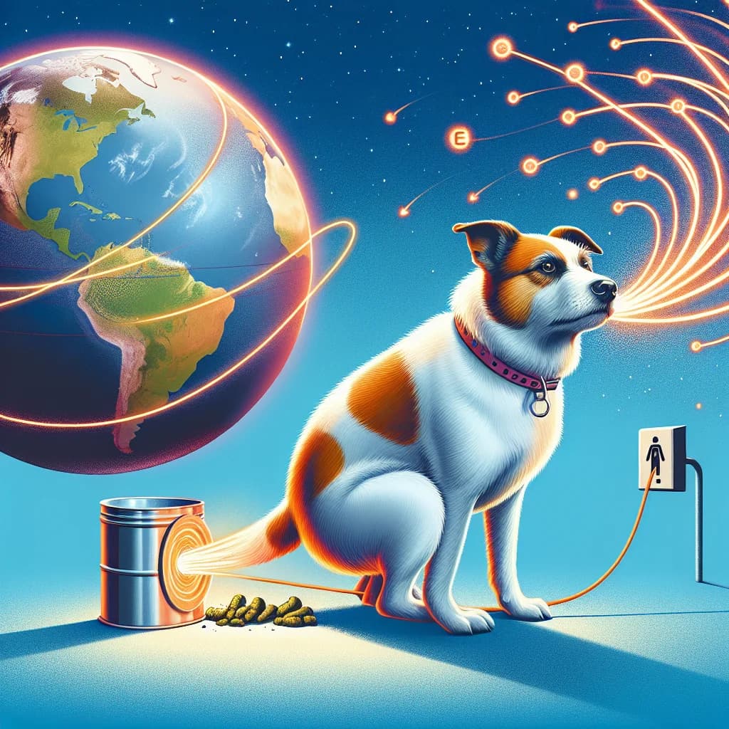 Why do pet dogs instinctively align their bodies with the Earth's north-south magnetic axis while they are pooping?