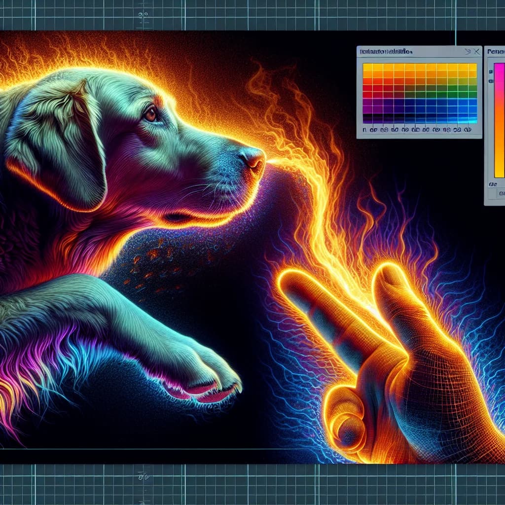 Why do pet dogs possess a specialized heat-sensing ability in their nose to detect the warmth of nearby animals?