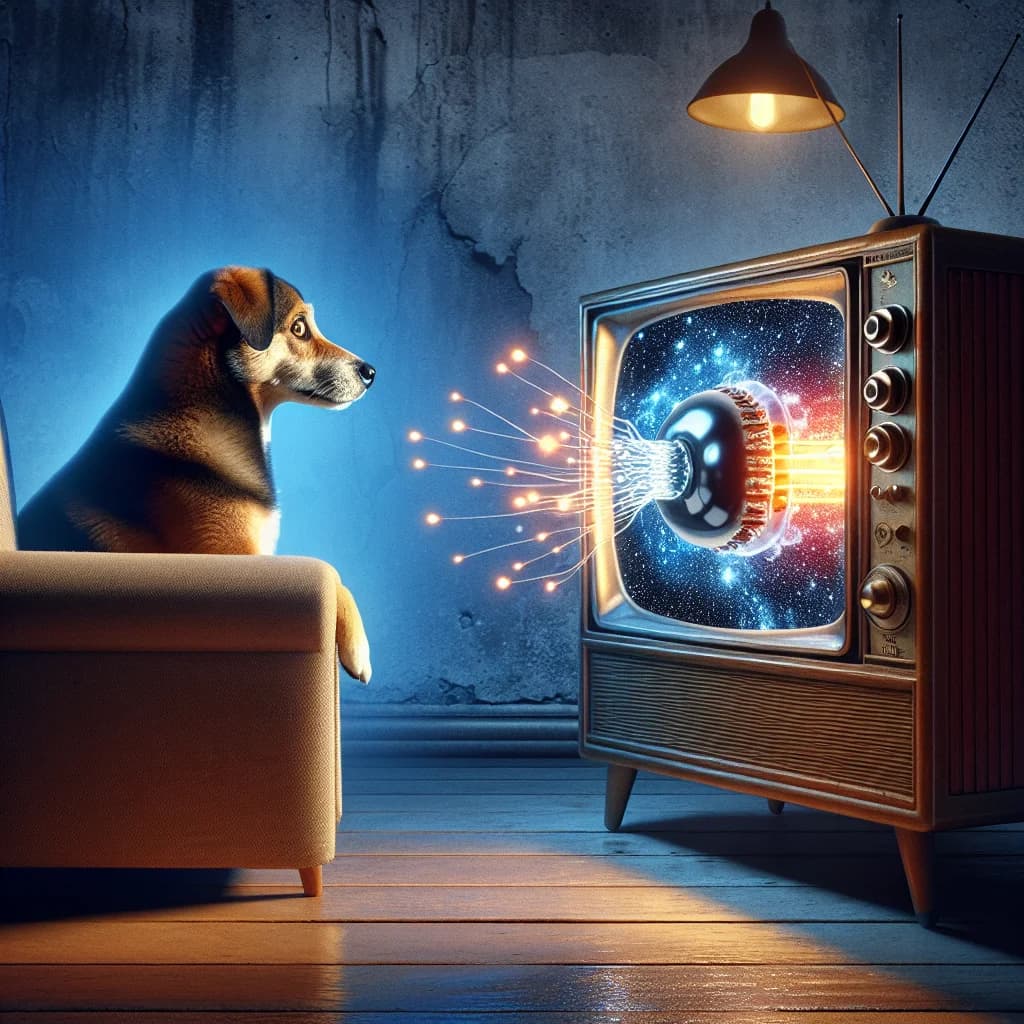 Why do pet dogs see modern televisions as moving images while older TVs appeared as flickering strobes?