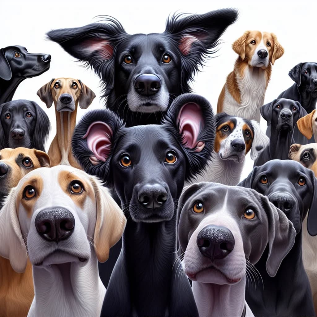 Why do pet dogs tilt their heads to better align their ears and see past their muzzles while listening?