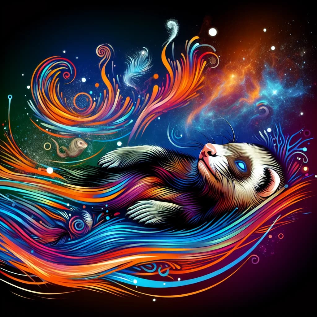 Why do pet ferrets experience a deep state called a dead sleep that makes them appear completely lifeless?