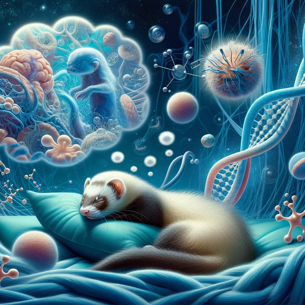 Why do pet ferrets fall into a bizarrely deep sleep that makes them completely unresponsive even when handled?