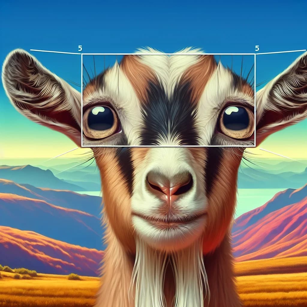 Why do pet goats have horizontal, rectangular pupils that provide them with a wide-angle view of their surroundings?