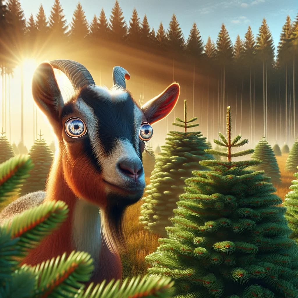 Why do pet goats possess rectangular pupils that provide a panoramic field of vision nearly reaching behind them?