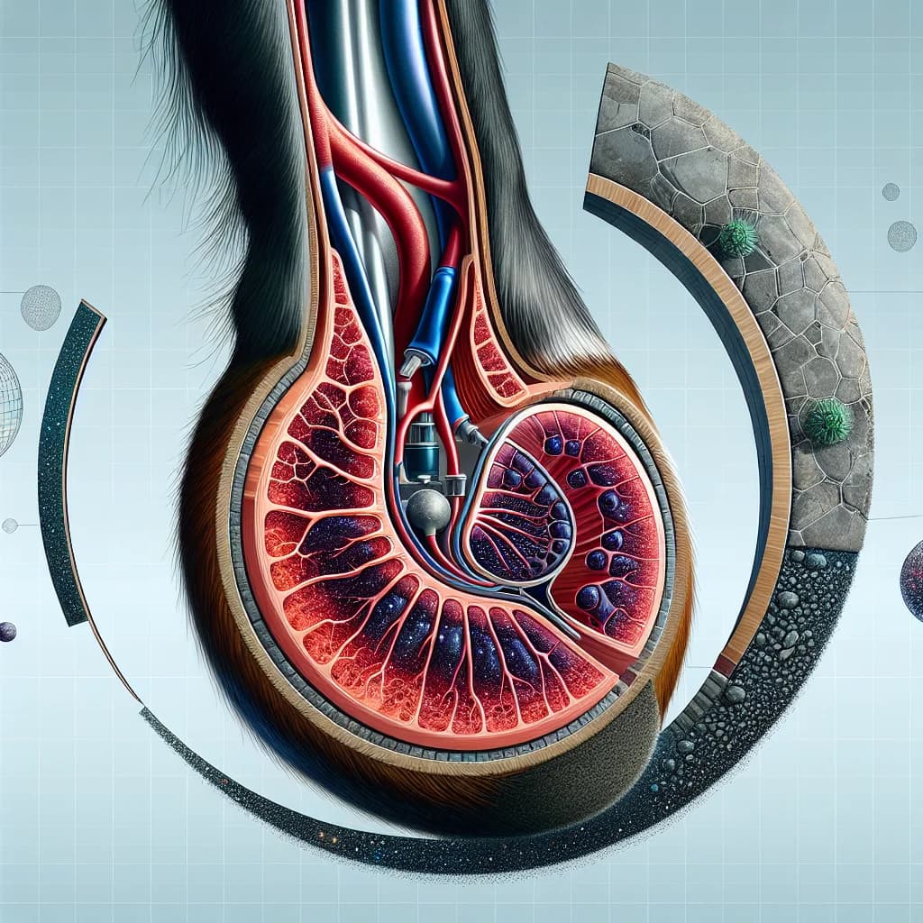 Why do pet horses have a specialized structure in their hooves that acts as a circulatory blood pump?