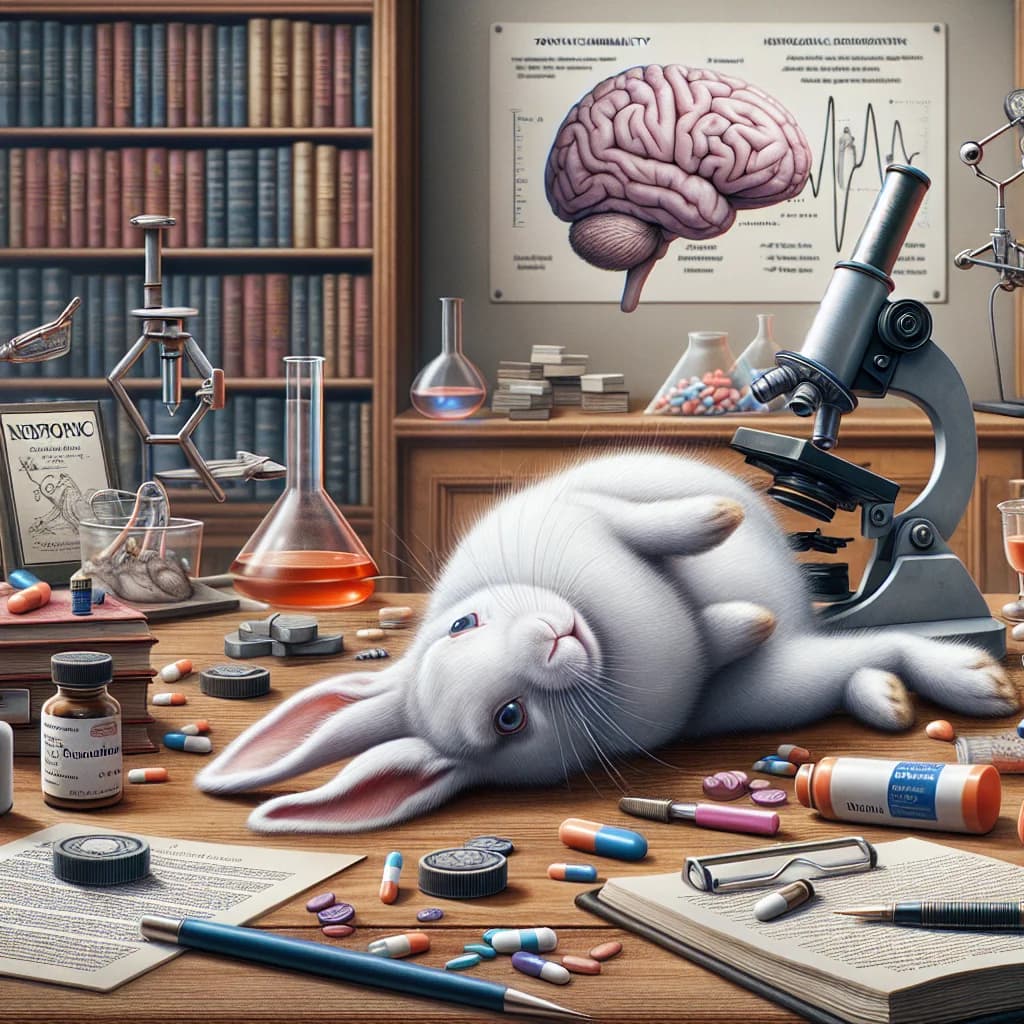 Why do pet rabbits enter a dangerous involuntary state called tonic immobility when placed on their backs?