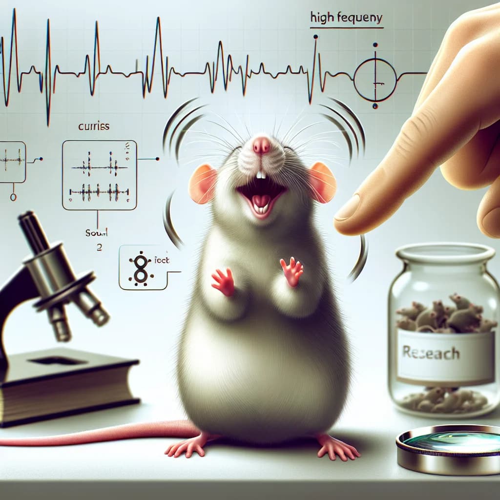 Why do pet rats emit high frequency ultrasonic chirps equivalent to laughter when they are tickled?