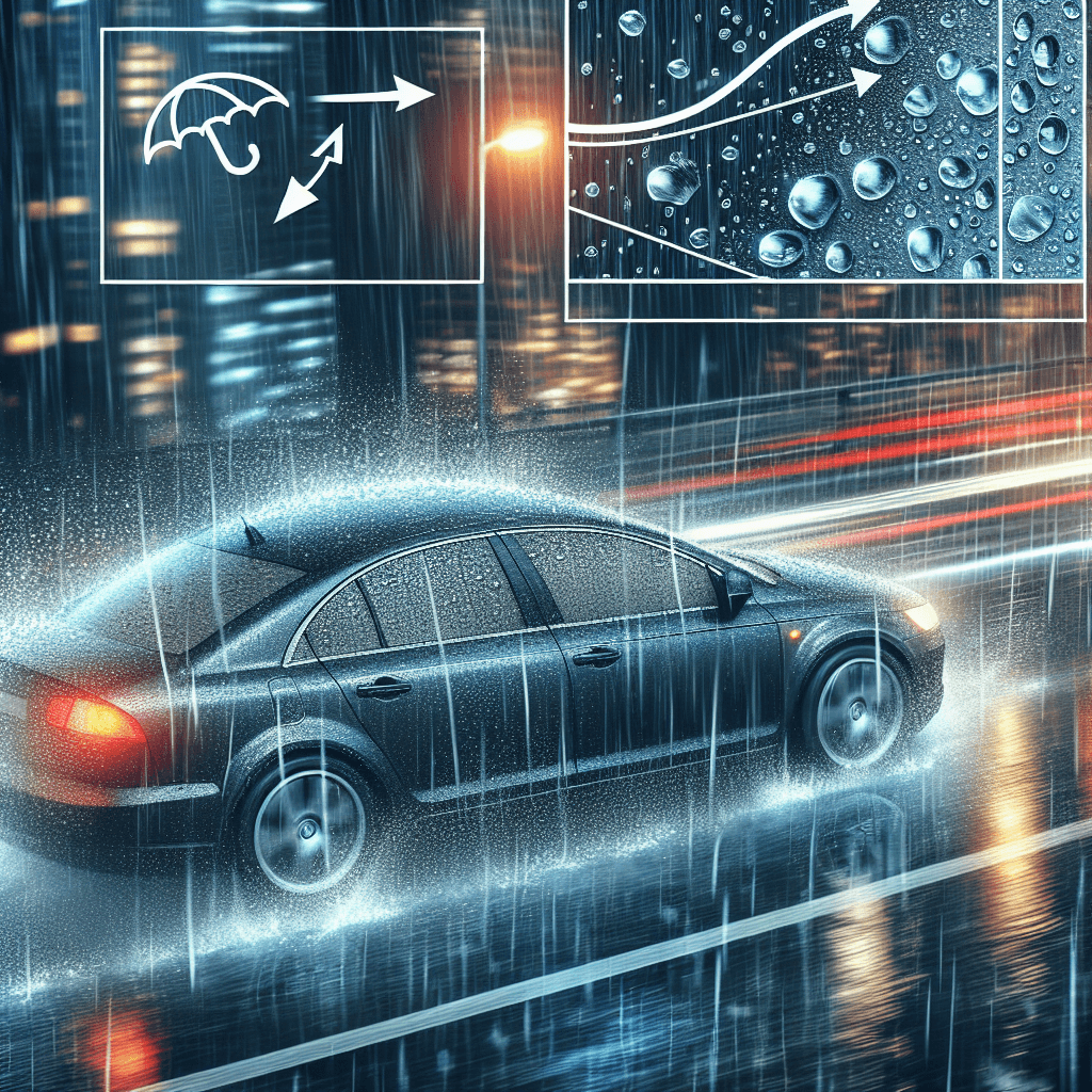 Why do raindrops on a moving car's side windows race sideways instead of down?