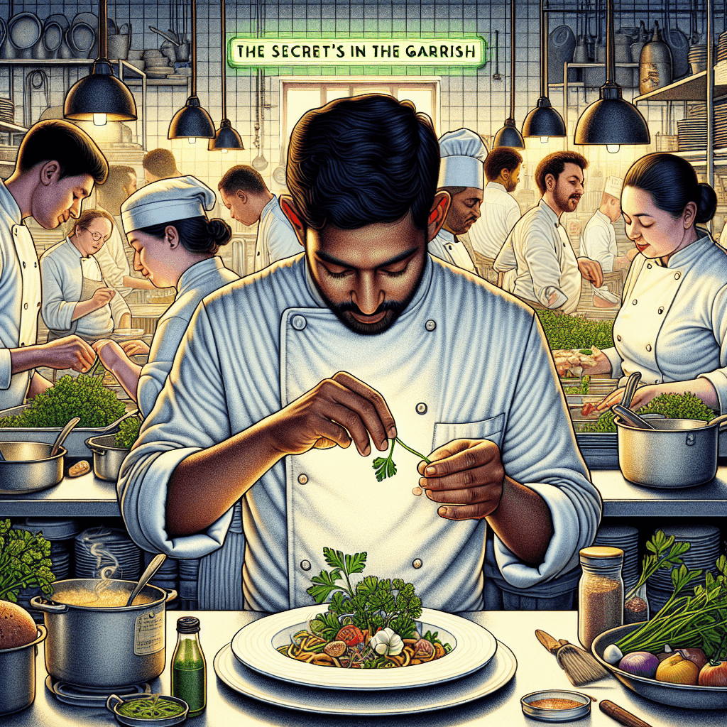 Why do restaurants often garnish plates with a single lonely sprig of parsley?