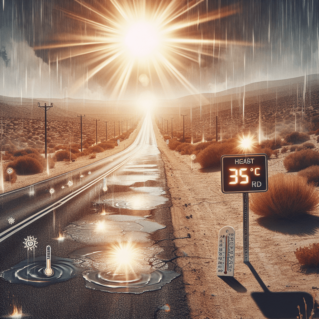 Why do roads look wet on hot days when they are perfectly dry?