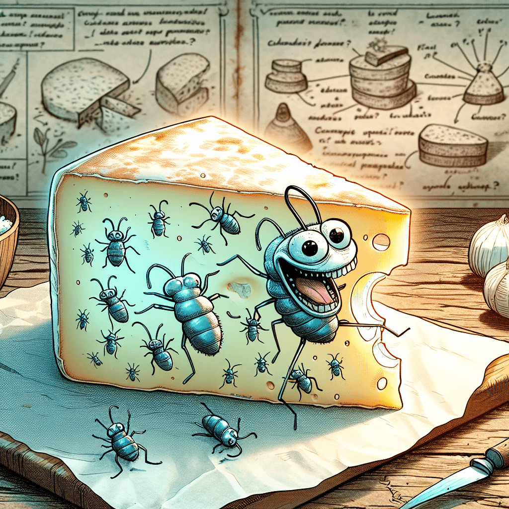 Why do some cheeses contain live, jumping insect larvae?