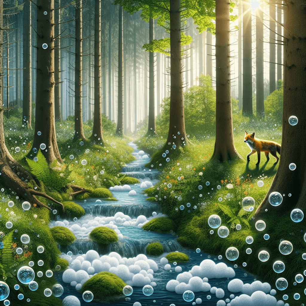Why do some clean forest streams look like they are filled with bubble bath?