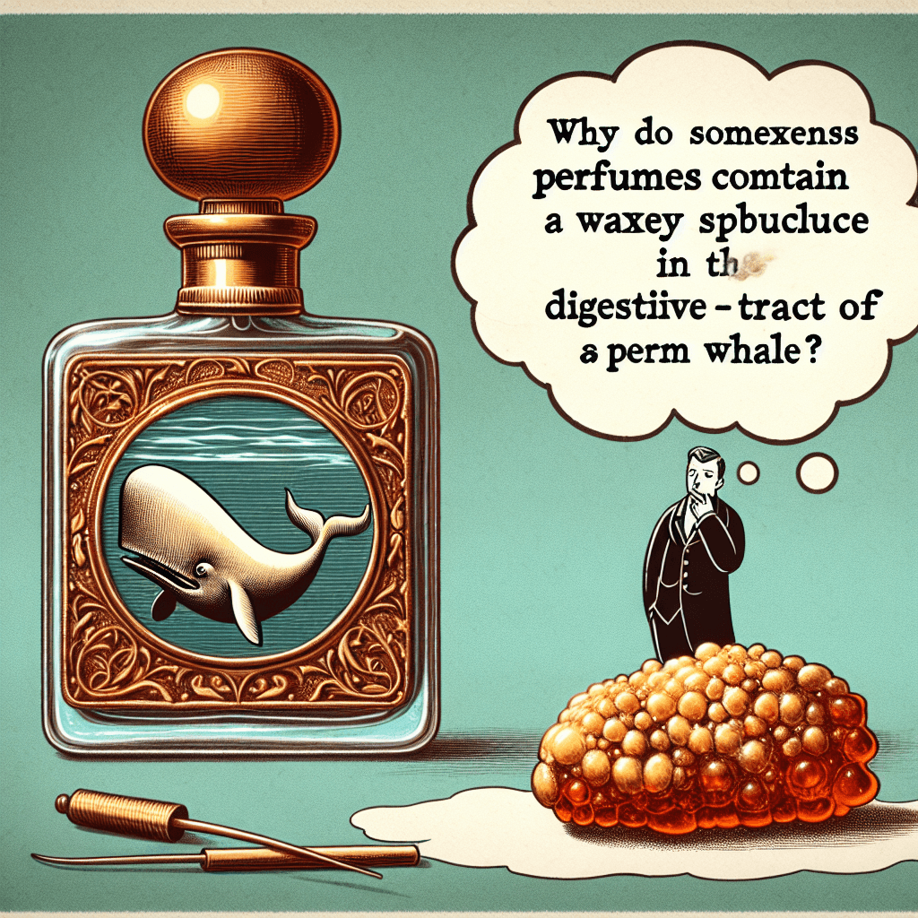 Why do some expensive perfumes contain a waxy substance produced in the digestive tract of a sperm whale?