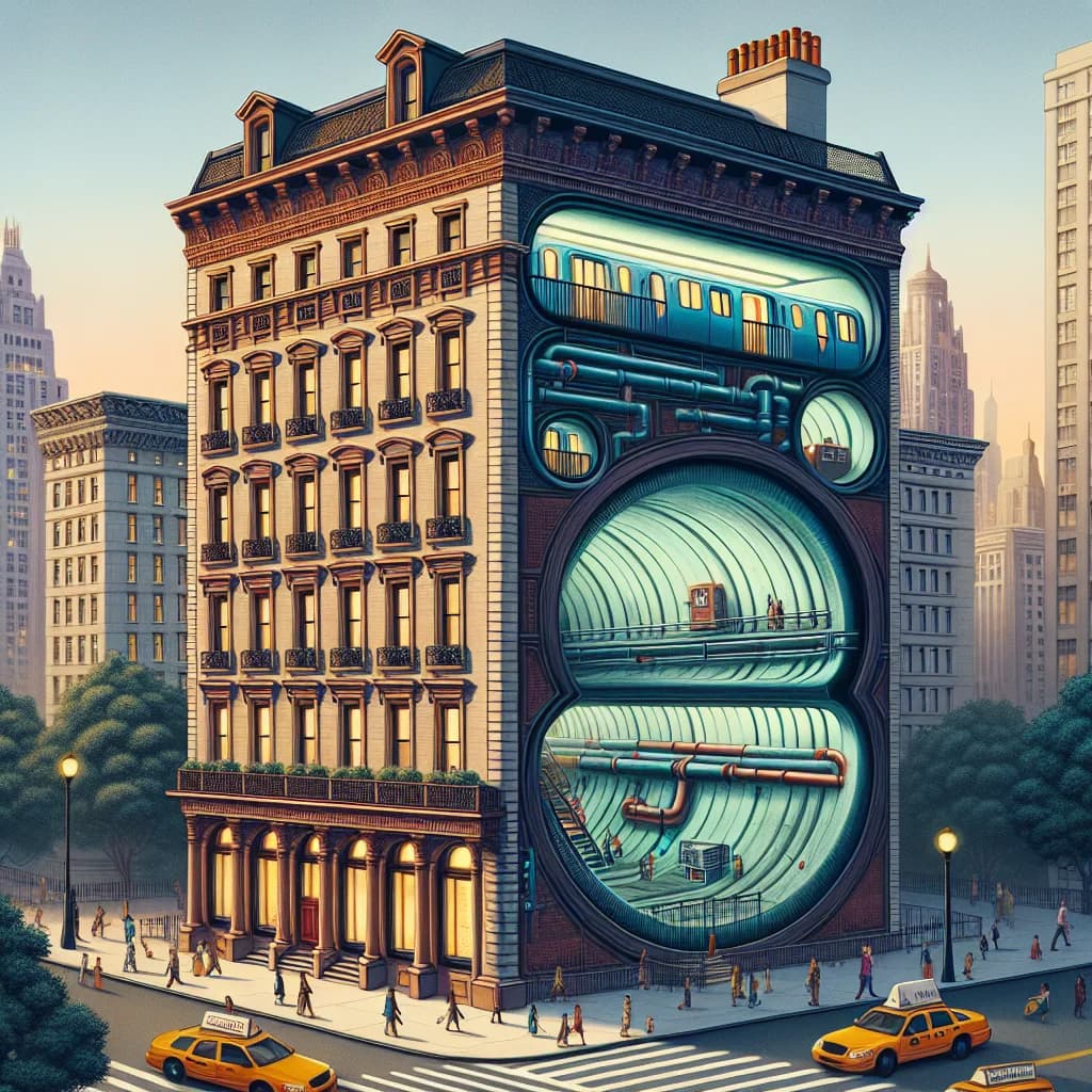 Why do some ordinary-looking townhouses in major cities actually exist solely to hide massive subway ventilation shafts?