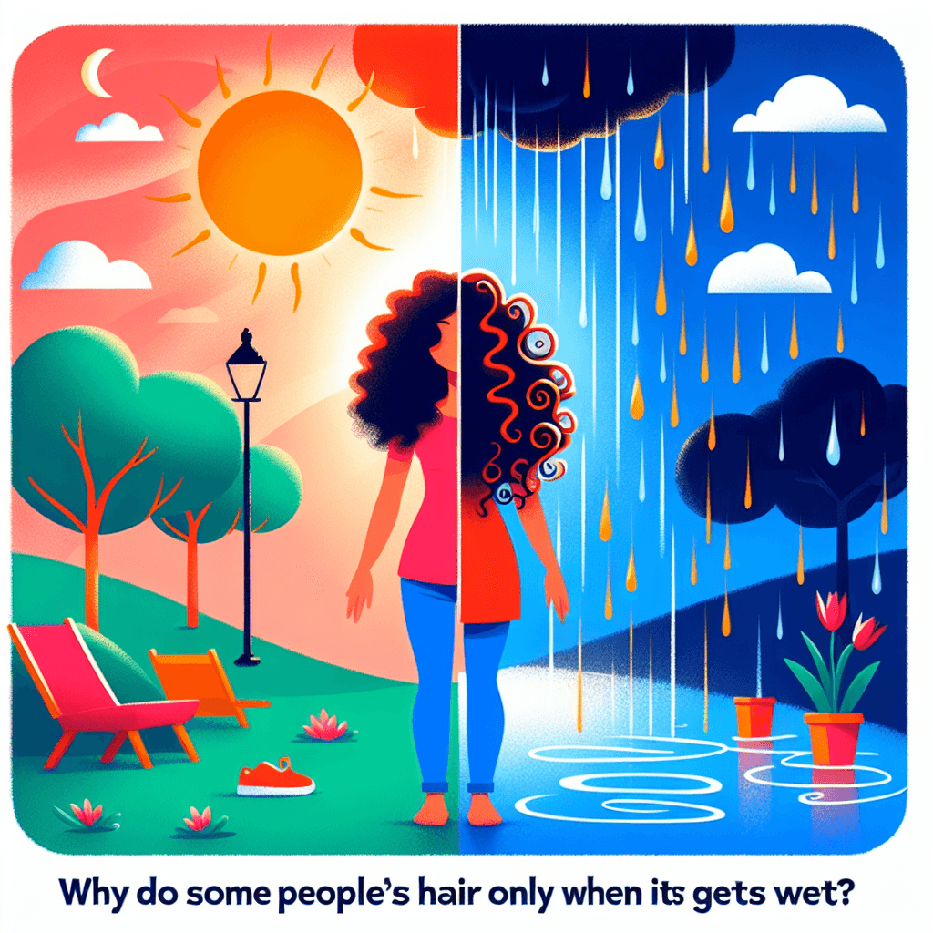 Why do some people's hair turn curly only when it gets wet?