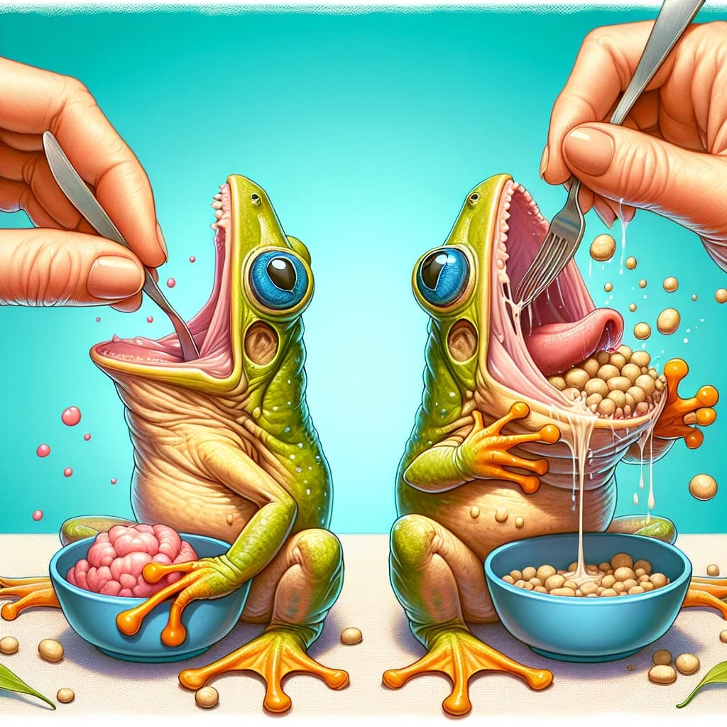 Why do some pet frogs use their eyeballs to help them swallow food by pushing it down their throats?