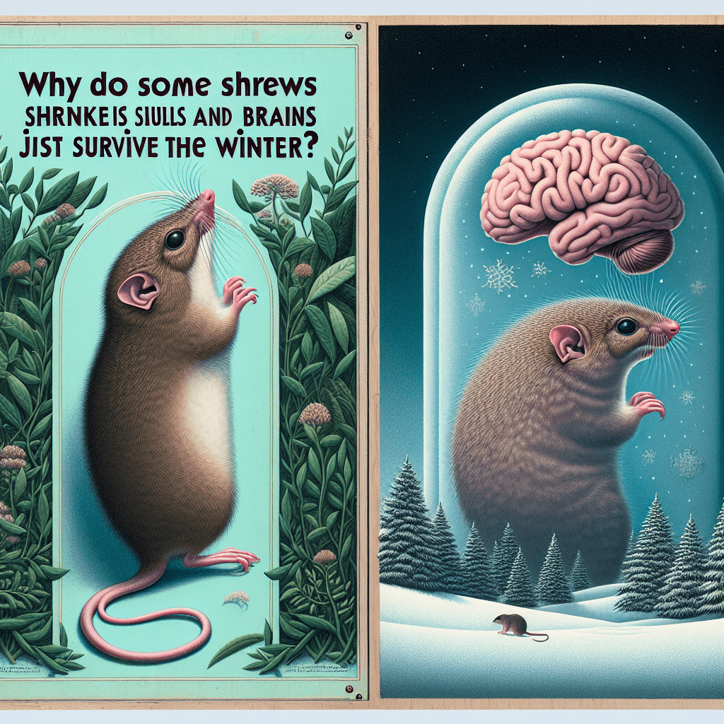 Why do some shrews shrink their own skulls and brains just to survive the winter?