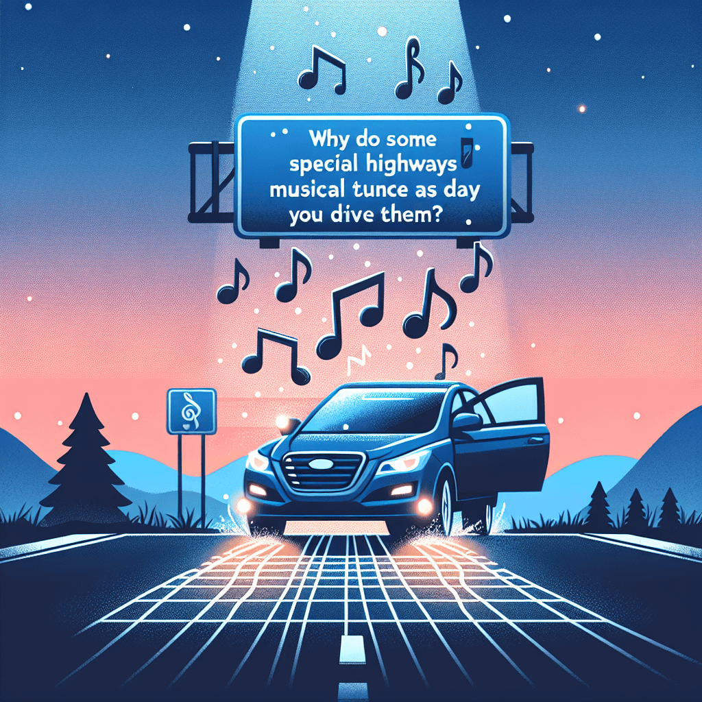 Why do some special highways play a musical tune as you drive over them?