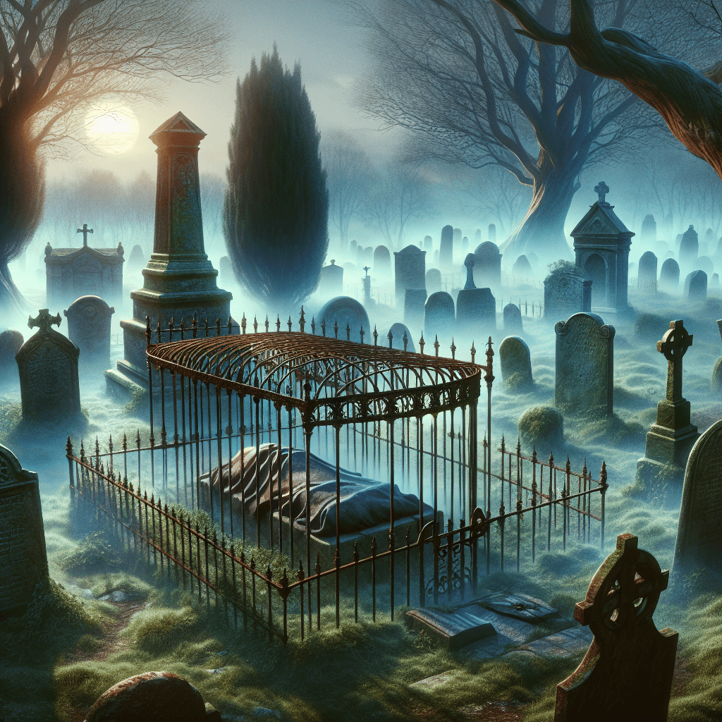 Why do some very old cemeteries have heavy iron cages built over the graves?