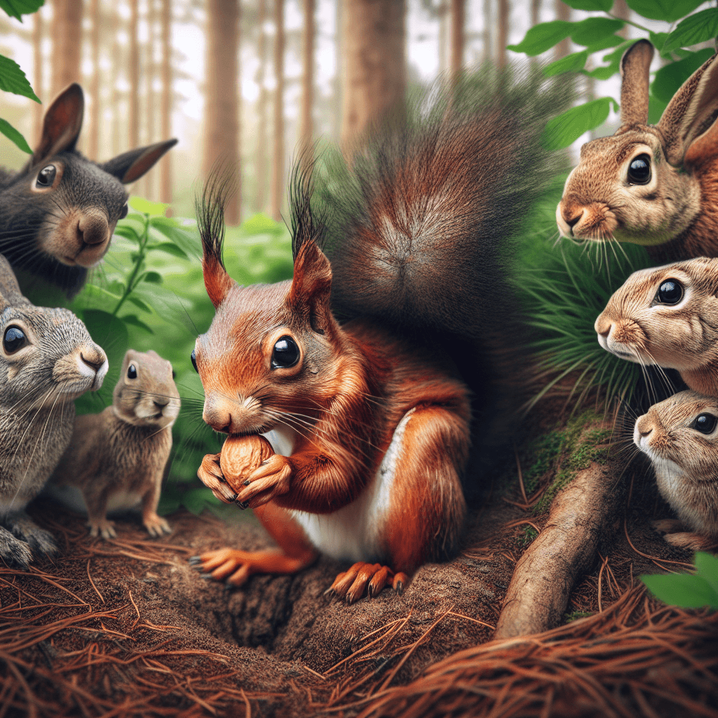 Why do squirrels pretend to bury nuts to trick other animals?