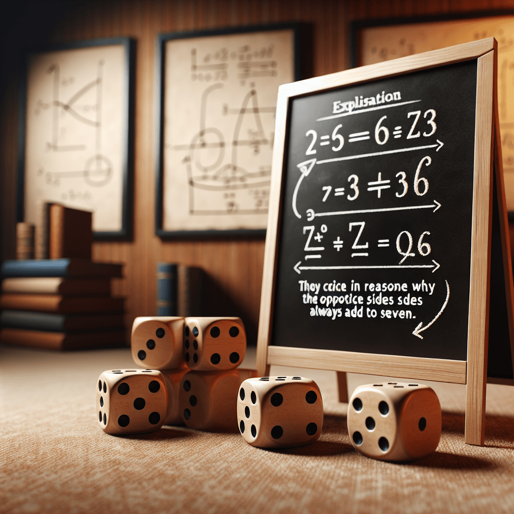 Why do the opposite sides of a standard die always add up to seven?