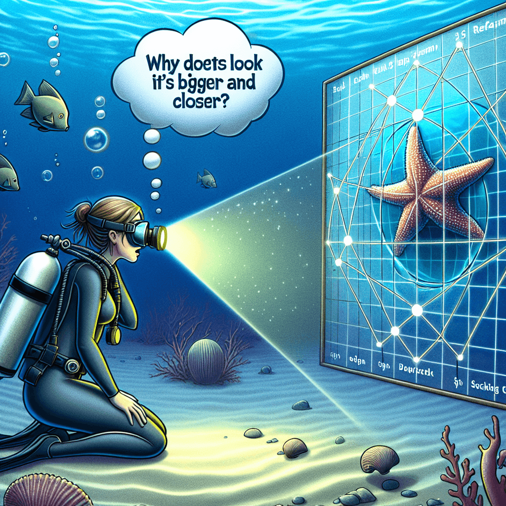 Why do things underwater look bigger and closer than they really are?