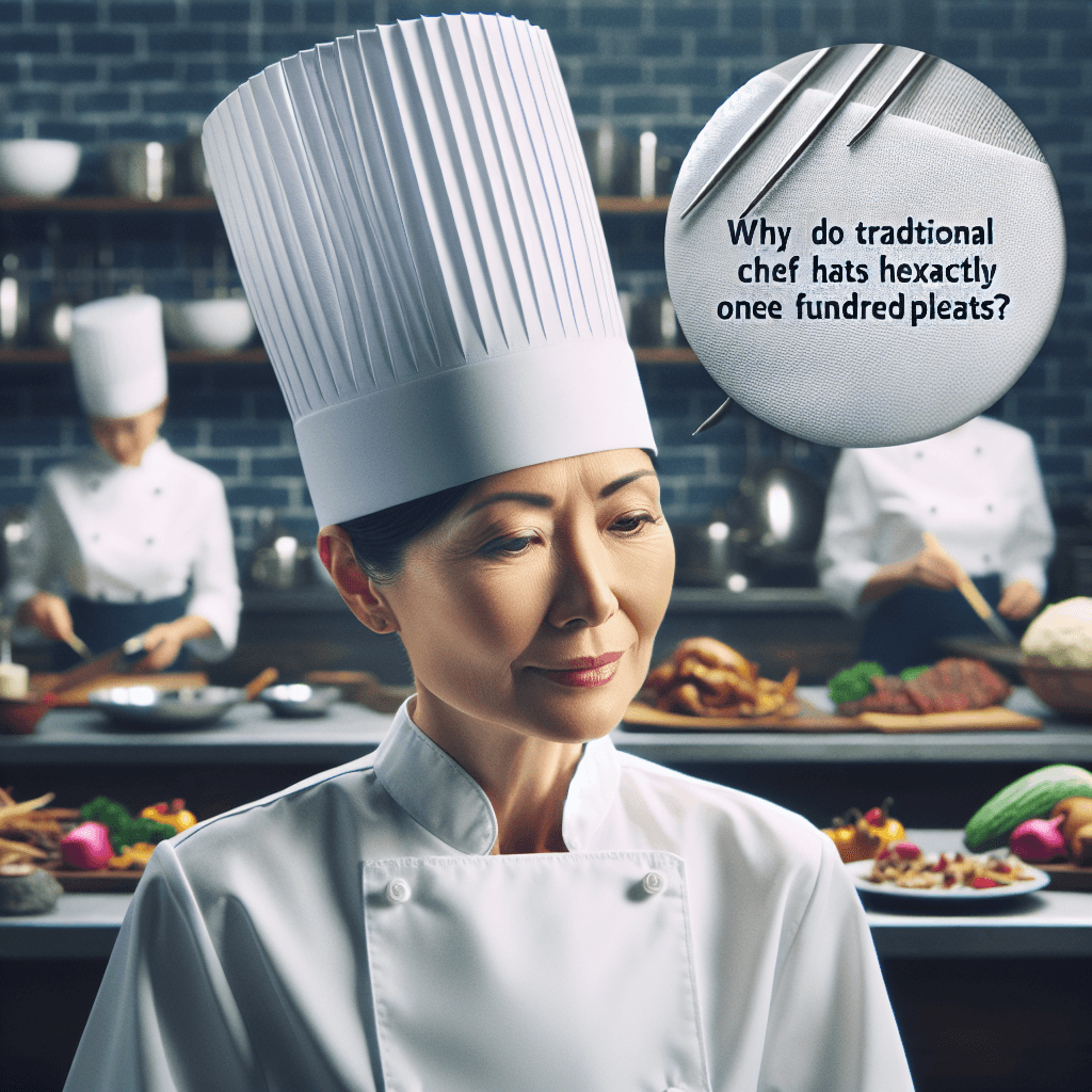 Why do traditional chef hats have exactly one hundred pleats?