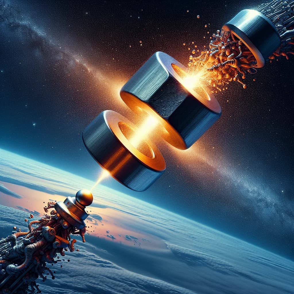 Why do two pieces of bare metal instantly fuse together if they touch in the vacuum of space?