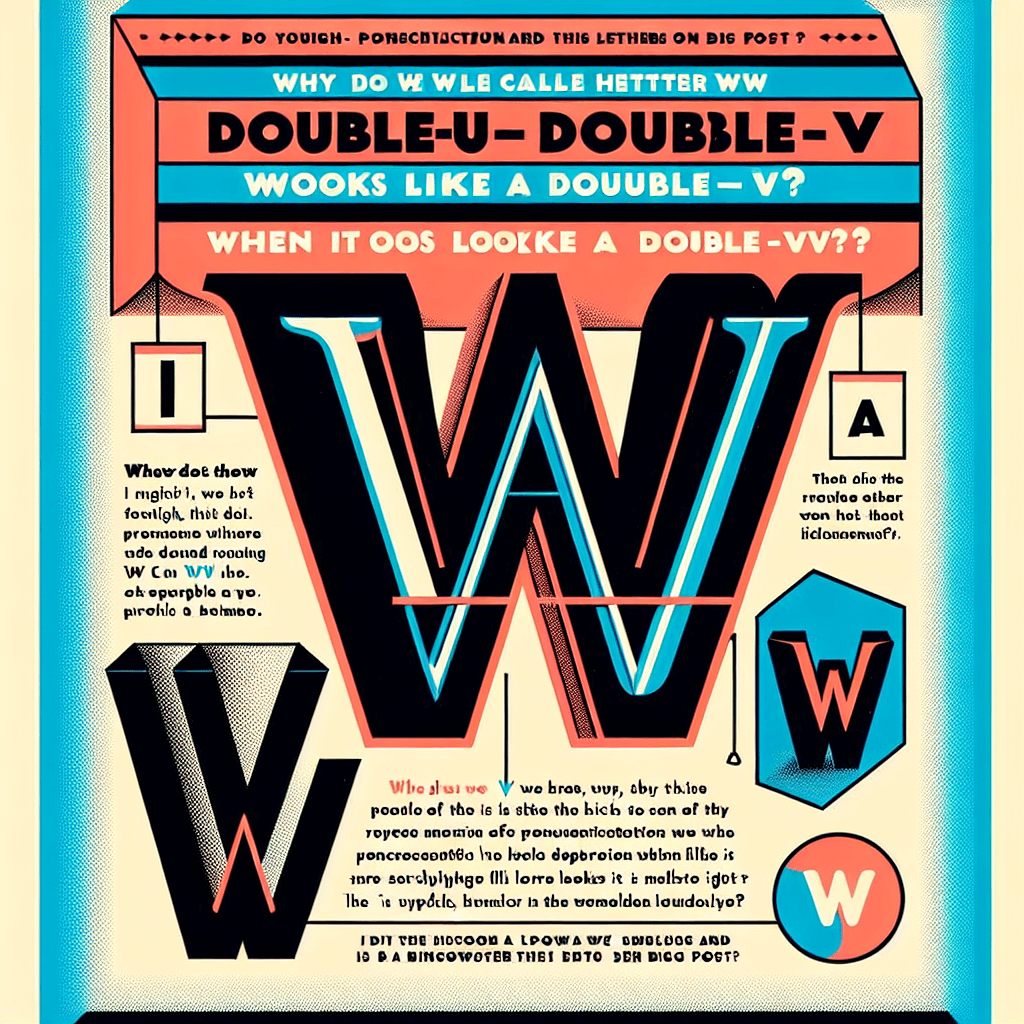 Why do we call the letter W double-u when it looks like a double-v?
