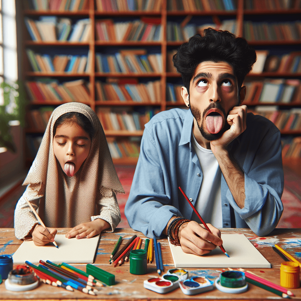 Why do we often stick our tongue out when concentrating?