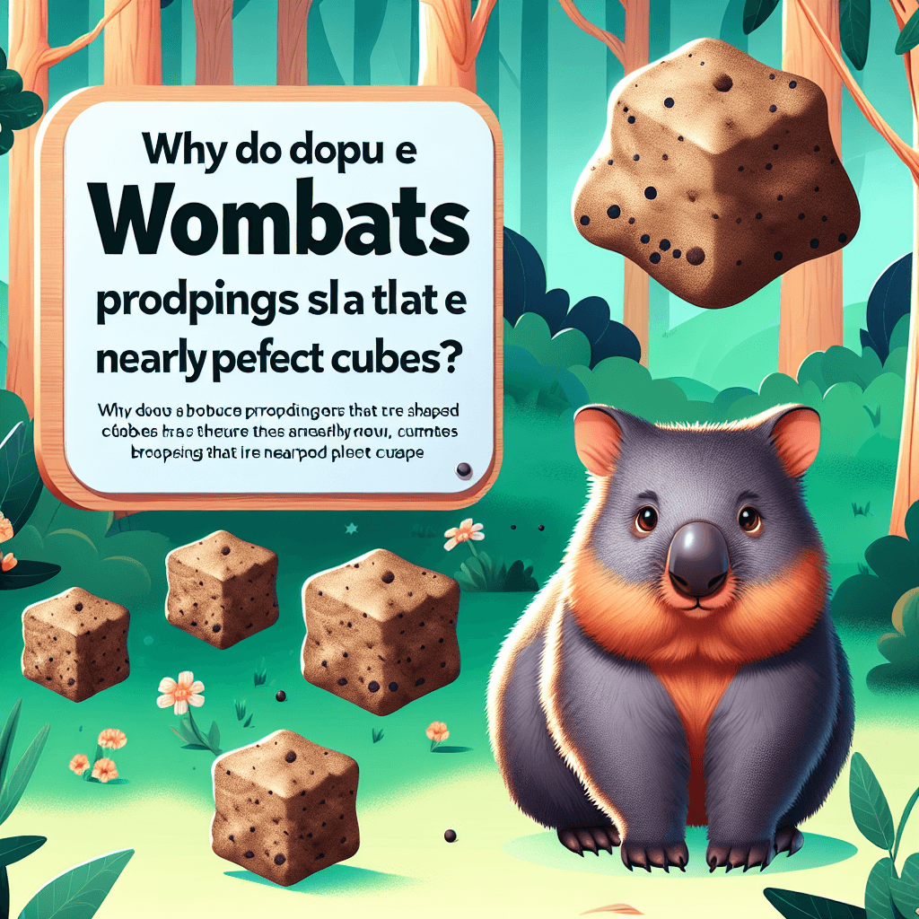 Why do wombats produce droppings that are shaped like nearly perfect cubes?