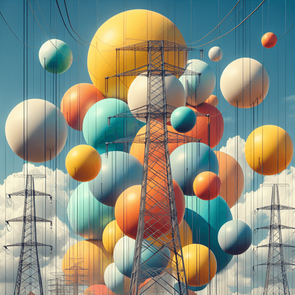 Why do you see giant colorful spheres hanging from high-voltage power lines?