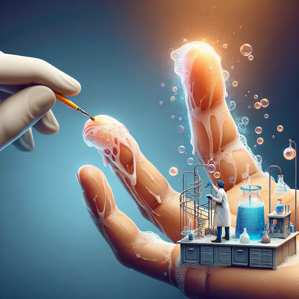 Why do your fingers feel strangely slippery after touching bleach as the chemical literally turns your skin into soap?