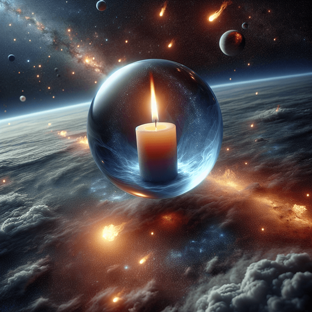 Why does a candle flame become a perfect sphere in outer space?