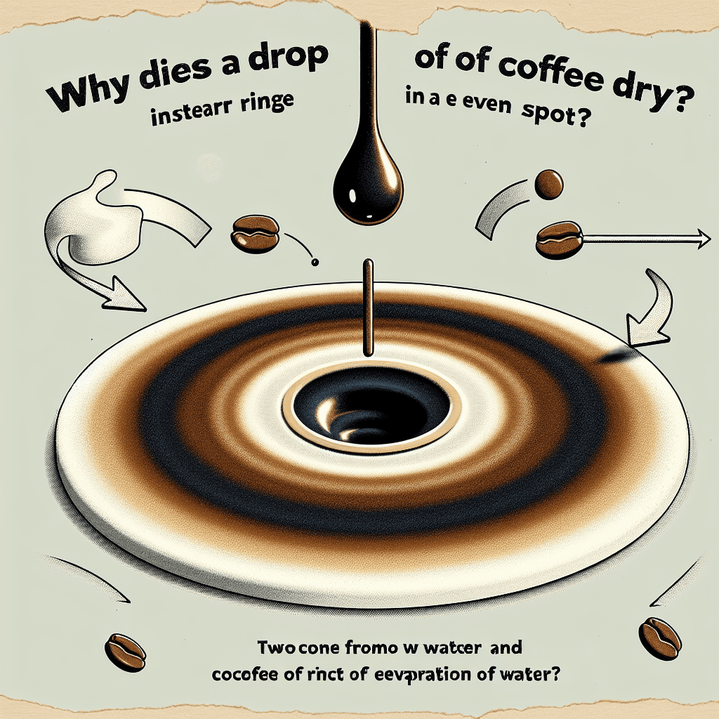 Why does a drop of coffee dry into a dark ring instead of an even spot?