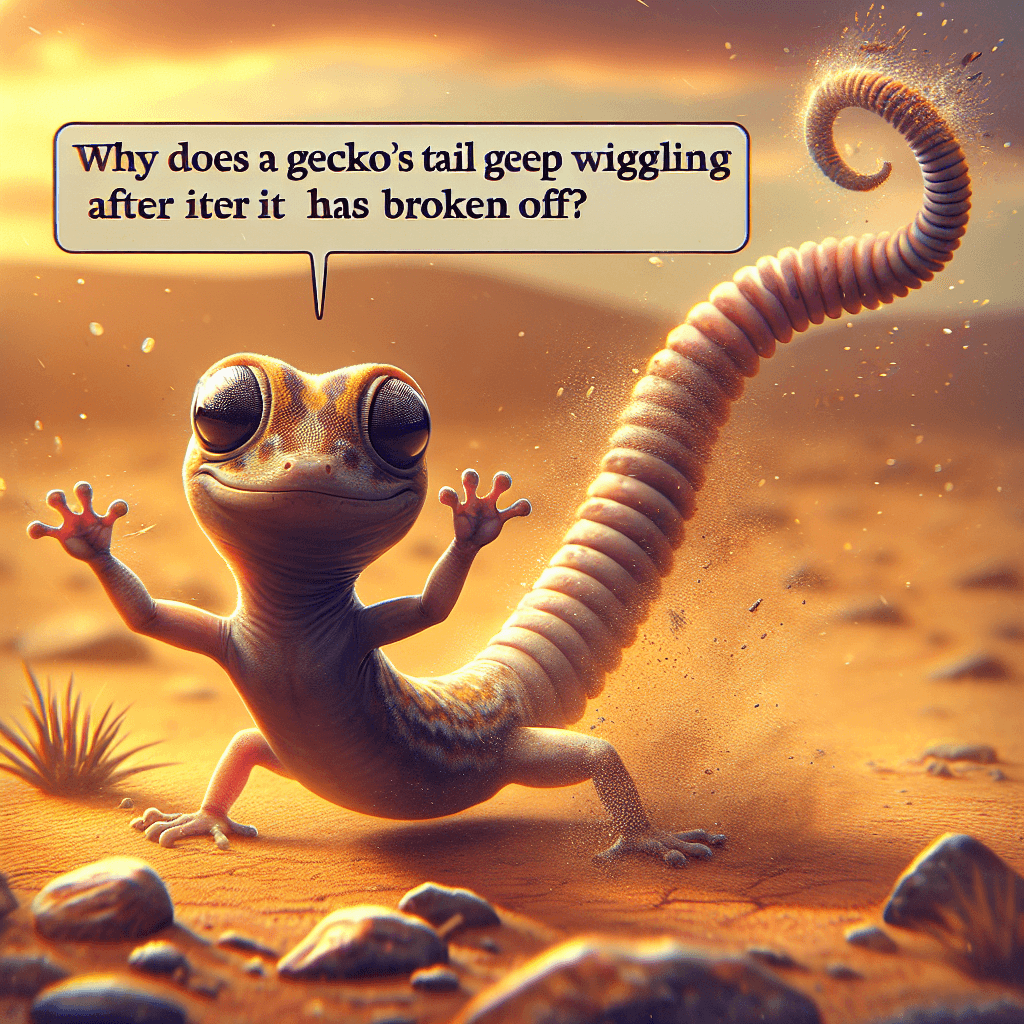 Why does a gecko's tail keep wiggling after it has broken off?