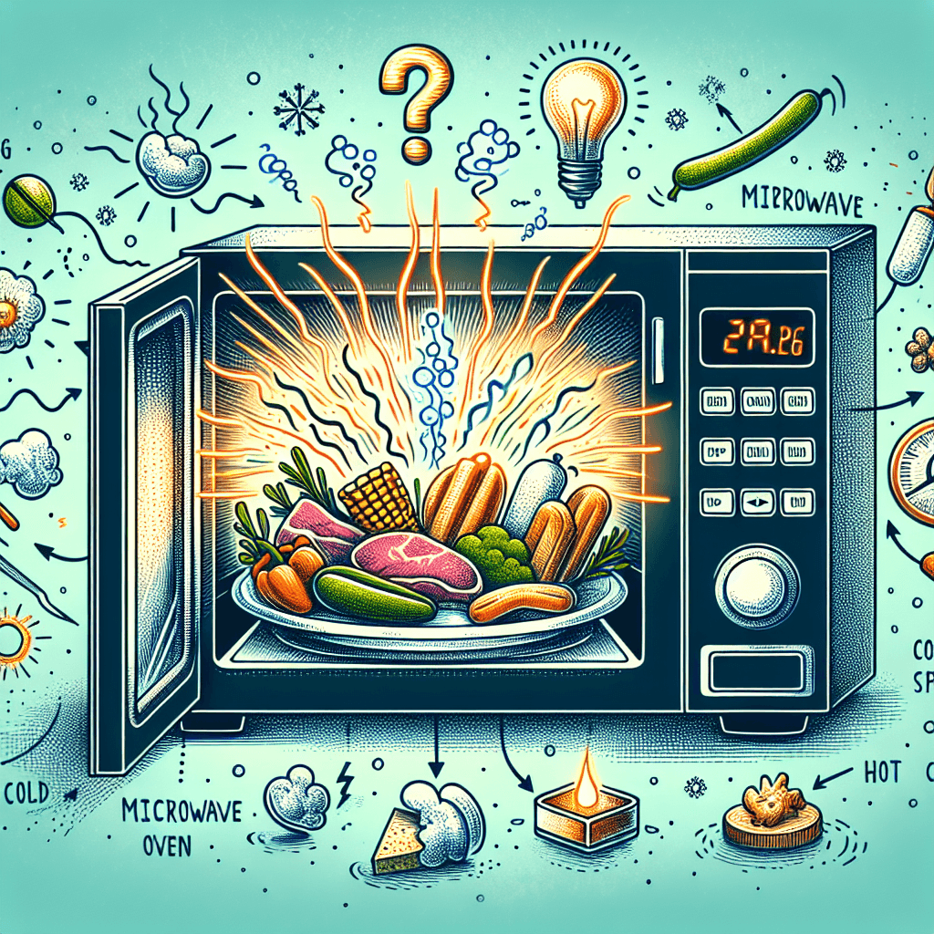 Why does a microwave oven create hot and cold spots in your food?