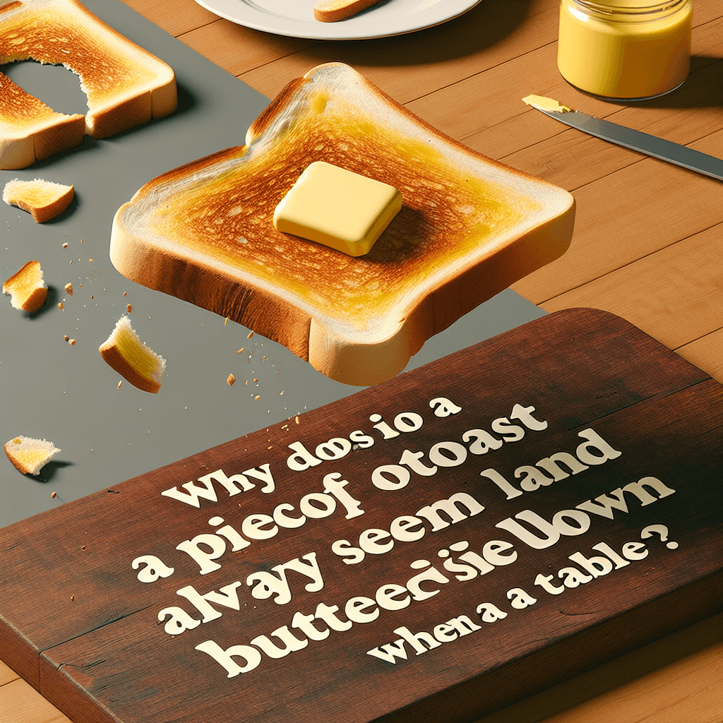 Why does a piece of toast always seem to land buttered side down when dropped from a table?