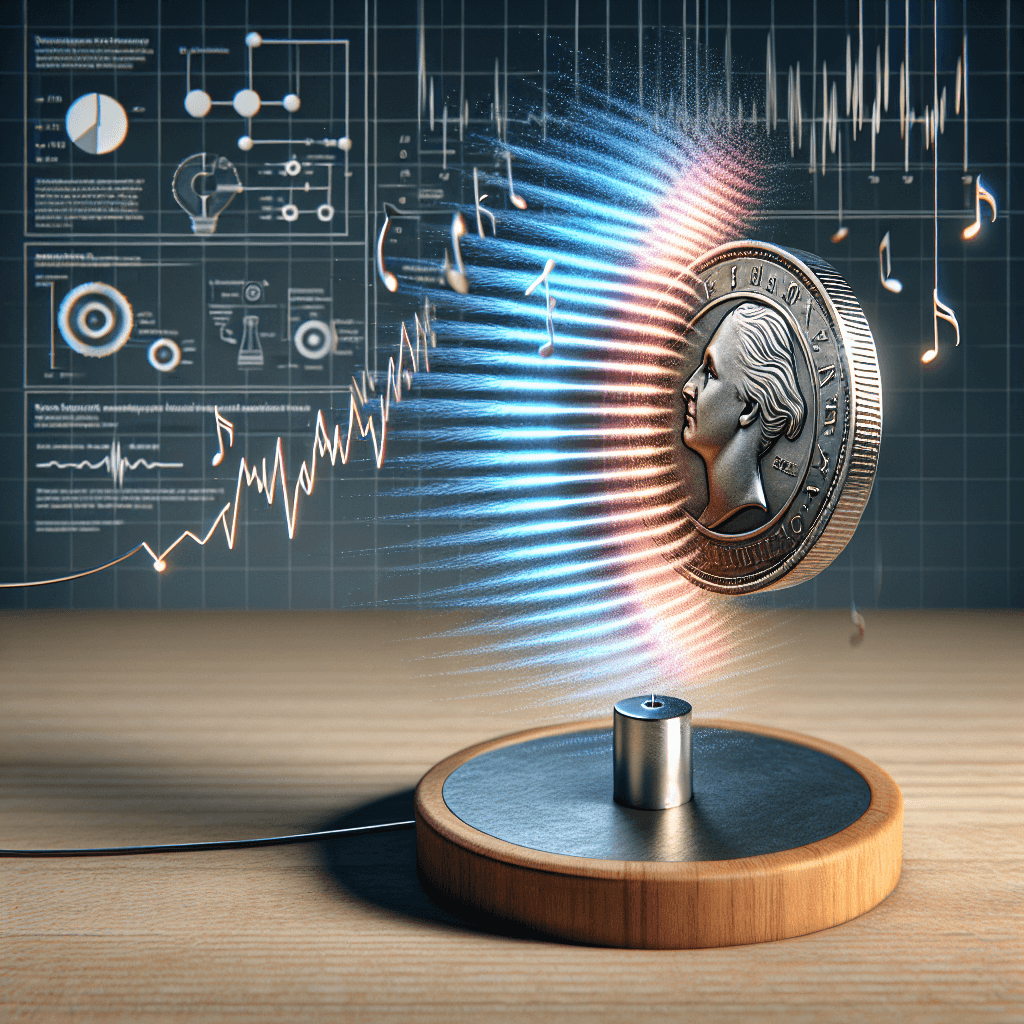 Why does a spinning coin's hum get faster and higher pitched before it falls flat?